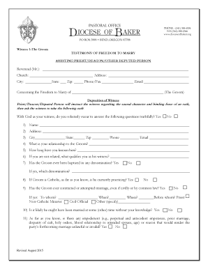 Witness Testimony for Freedom to Marry