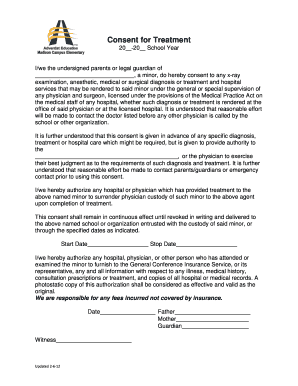 Consent for Treatment