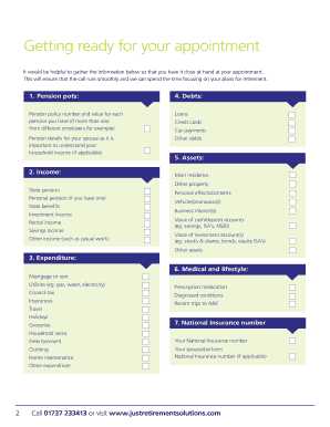 Retirement Planning Appointment Form