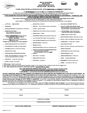 Final Inspection Checklist