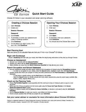 Choices CD Edition Quick Start Guide
