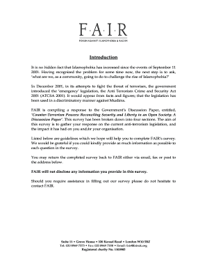 FAIR Anti-Terrorism Legislation Survey
