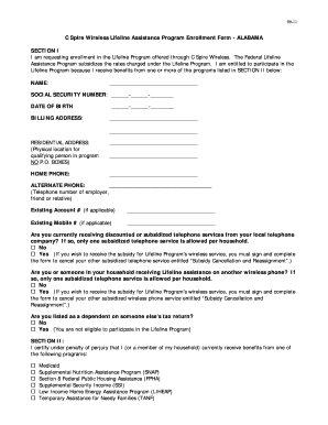 C Spire Wireless Lifeline Assistance Program Enrollment Form