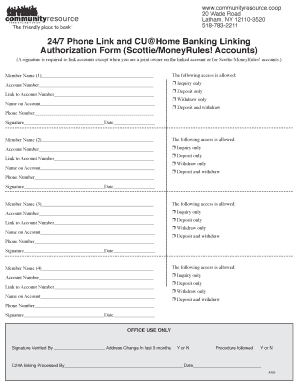 Bank Account Linking Authorization Form
