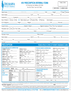 HIV Prescription Referral Form
