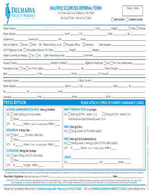 Multiple Sclerosis Referral Form