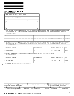 UCC Financing Statement Form