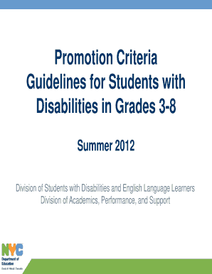 Nyc Doe Modified Promotion Criteria Checklist ePub Online ...