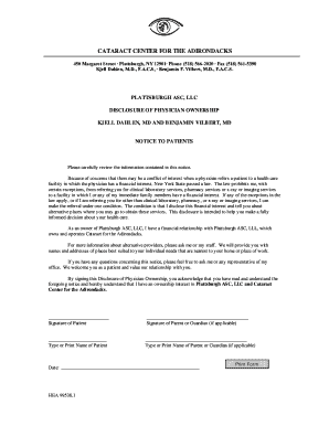 Disclosure of Physician Ownership