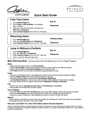 Choices Explorer Quick Start Guide