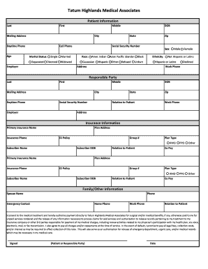 Patient Information Form