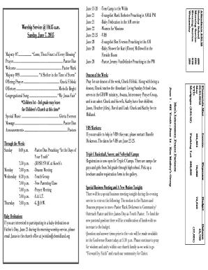 June 21 -Baby Dedication in the AM service Worship Service - cbcmidland