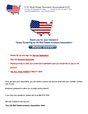 USREIA Tenant Screening Service Application