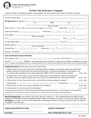 Gerber Life Agent Appointment Forms