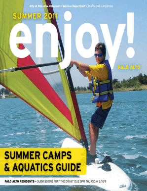 Palo Alto Summer Camps & Aquatics Registration Form