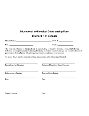Educational and Medical Guardianship Form