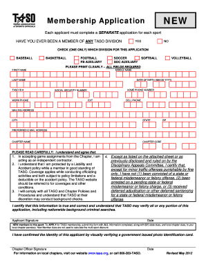TASO Membership Application Form