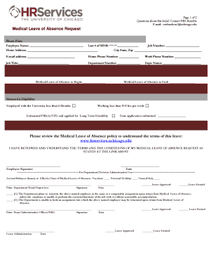 Medical Leave of Absence Request