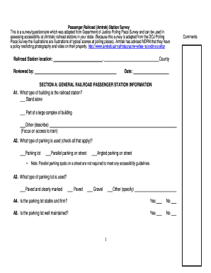 Amtrak Station Accessibility Survey