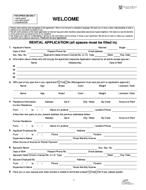 Rental Application Form