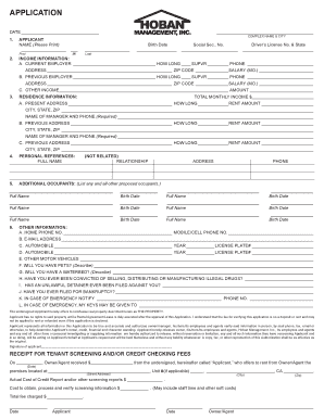 California Rental Application Form