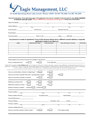 Residential Rental Application Form