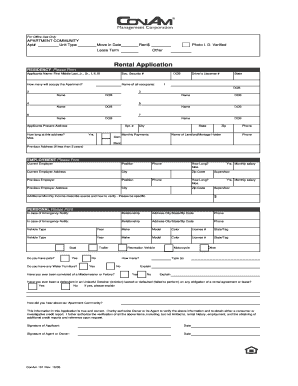 Apartment Rental Application Form