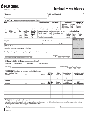 Delta Dental Enrollment Form
