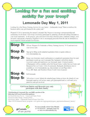 Lemonade Day Registration Form