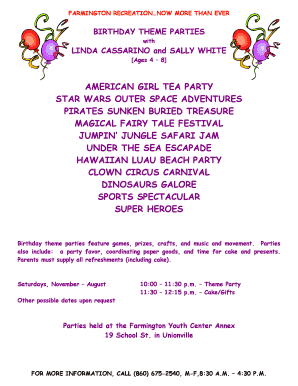 Birthday Party Registration.doc