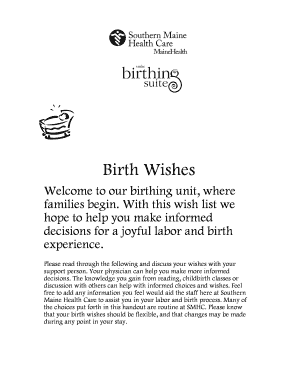 Birth Wishes Form