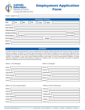 Employment Application Form