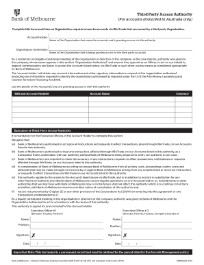 Third Party Access Authority Form
