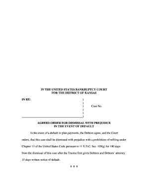 Agreed Order for Dismissal with Prejudice