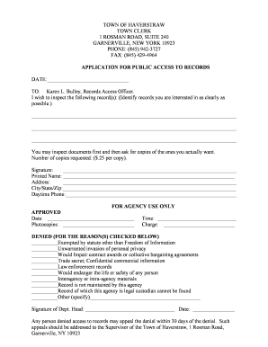 New York Public Records Access Application