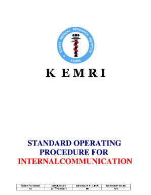 Sop example pdf - STANDARD OPERATING PROCEDURE FOR INTERNALCOMMUNICATION - kemri