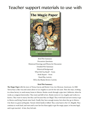 The Magic Paper Book Report Form