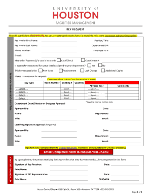 Key Request Form