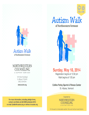 Autism Walk Brochure and Pledge Form - Northwestern Counseling ...