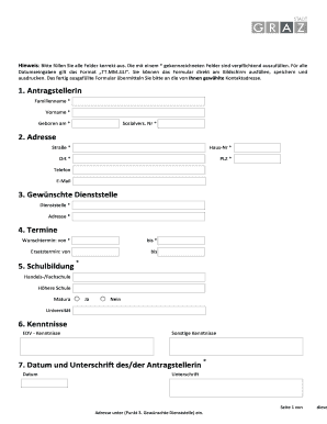 Ferialarbeit – Bewerbung