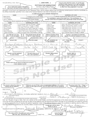 Libertarian Candidate Petition Form