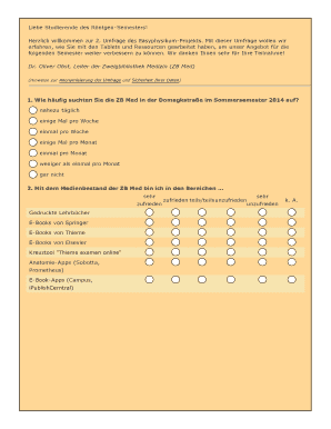 Röntgen-Semester Student Survey