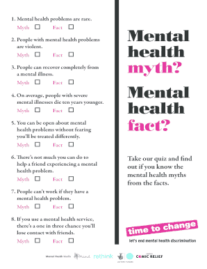 Mental Health Myths Quiz