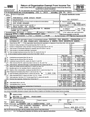 Form 990 Return of Organization Exempt From Income Tax