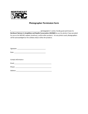Photographer Permission Form