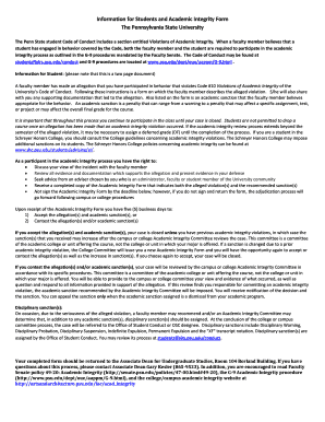 Academic Integrity Form