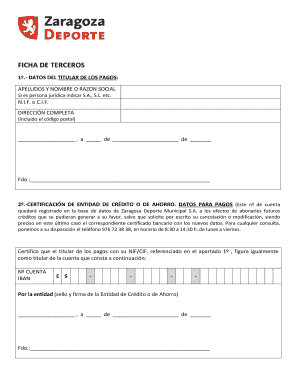 FICHA DE TERCEROS