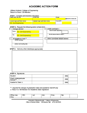 Academic Action Form