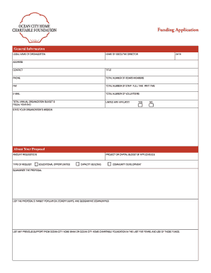 Funding Application Form