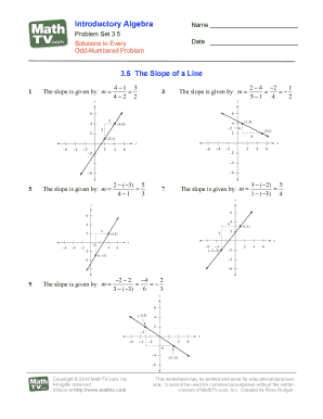 Introductory Algebra Worksheet